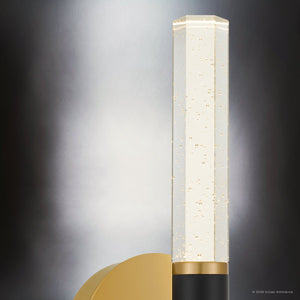 Urban Ambiance - Wall Sconce - UQL6954 Modern Indoor Wall Sconce, 12.75''H x 5.5''W x 4''Dep, Brushed Gold Finish, Drayham Collection - 