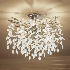 Urban Ambiance - Ceiling Light - UQL6971 Glam Indoor Ceiling Light, 17.75''H x 26''W x 26''Dep, Polished Chrome Finish, Quillstead Collection - 
