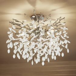 Urban Ambiance - Ceiling Light - UQL6971 Glam Indoor Ceiling Light, 17.75''H x 26''W x 26''Dep, Polished Chrome Finish, Quillstead Collection - 