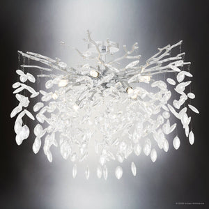 Urban Ambiance - Ceiling Light - UQL6971 Glam Indoor Ceiling Light, 17.75''H x 26''W x 26''Dep, Polished Chrome Finish, Quillstead Collection - 