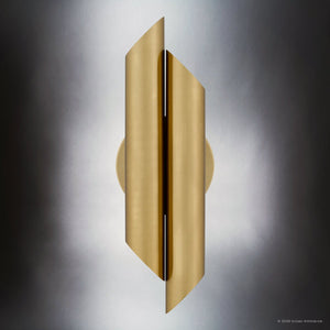 Urban Ambiance - Wall Sconce - UQL6982 Modern Indoor Wall Sconce, 18.25''H x 6.25''W x 3.75''Dep, Brushed Gold Finish, Ulverton Collection - 