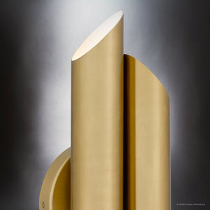 Urban Ambiance - Wall Sconce - UQL6982 Modern Indoor Wall Sconce, 18.25''H x 6.25''W x 3.75''Dep, Brushed Gold Finish, Ulverton Collection - 