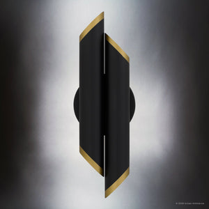 Urban Ambiance - Wall Sconce - UQL6983 Modern Indoor Wall Sconce, 18.25''H x 6.25''W x 3.75''Dep, Matte Black Finish, Ulverton Collection - 
