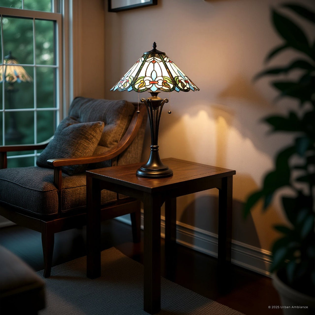 UQL7230 Craftsman Indoor Table Lamp, 25.00''H x 16.00''W x 16.00''Dep ...