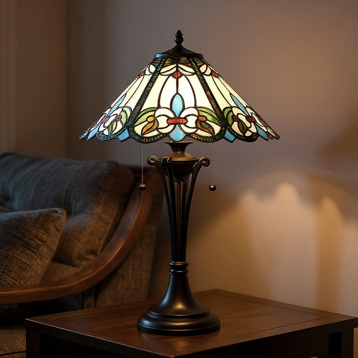 UQL7230 Craftsman Indoor Table Lamp, 25.00''H x 16.00''W x 16.00''Dep, Matte Black Finish, Beverly Collection