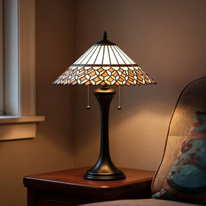 Urban Ambiance - Table Lamp - UQL7250 Craftsman Indoor Table Lamp, 24.50''H x 16.00''W x 16.00''Dep, Matte Black Finish, Campbell Collection - 