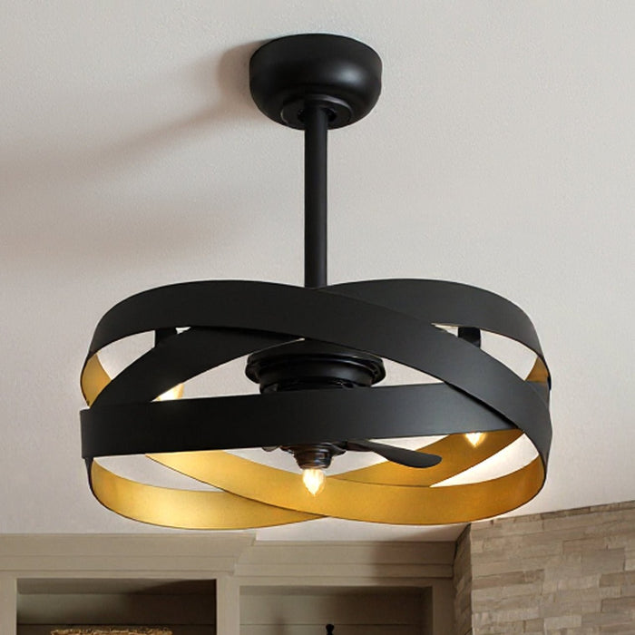 UQL9140 Contemporary Indoor Ceiling Fan, 8.75''H x 20.00''W x 20.00''Dep, Matte Black Finish, Riverton Collection