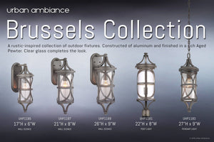 Urban Ambiance Brussels Collection includes the UHP1181 Rustic Outdoor Post / Pier Light, 26-1/2