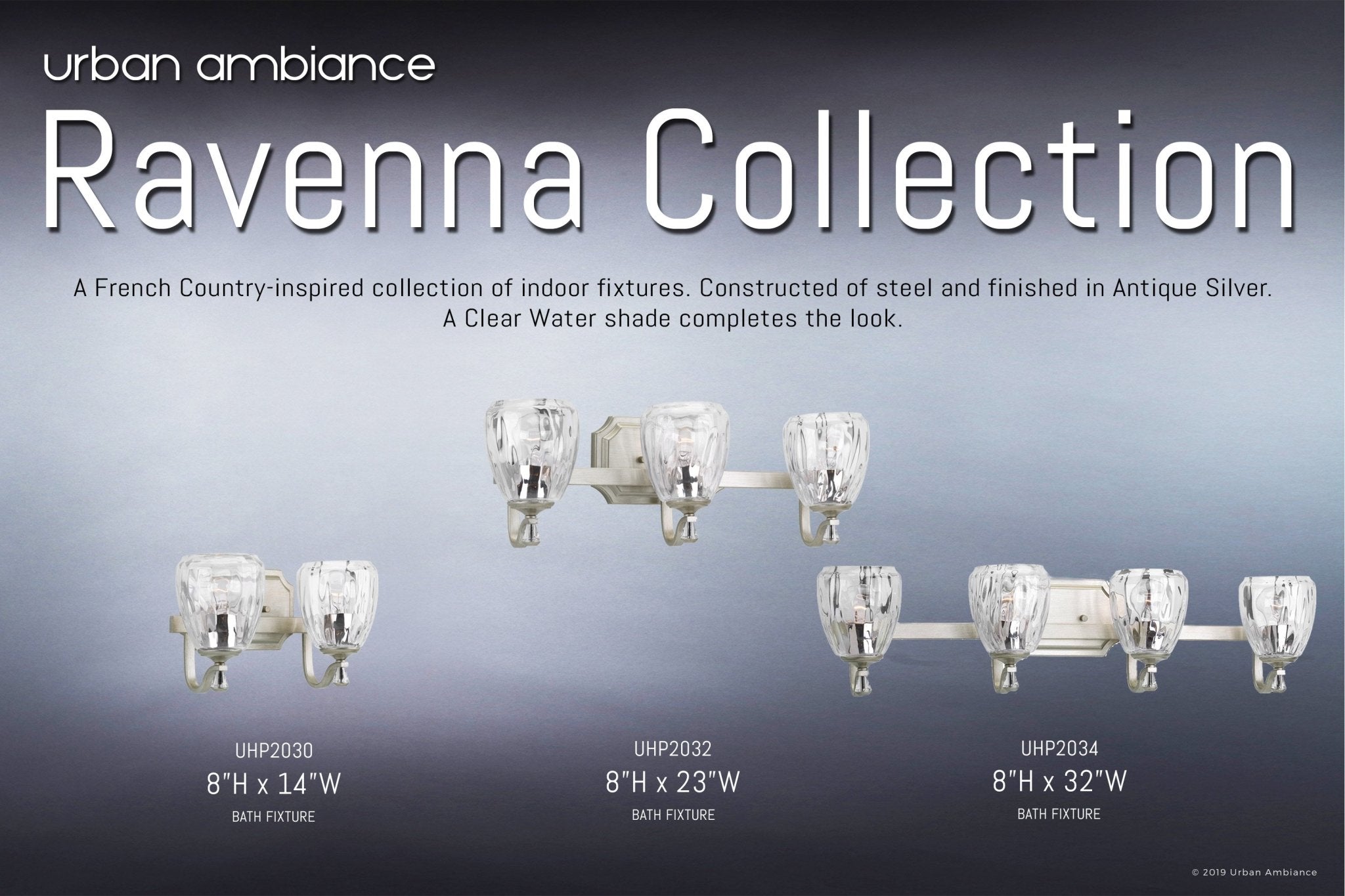 UHP2034 Traditional Bathroom Vanity Light, 7.5