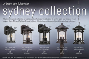 The UQL1100 Rustic Outdoor Wall Light from Urban Ambiance’s Sydney Collection, sized 11