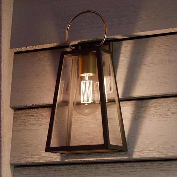UHP1002 Modern Farmhouse Outdoor Wall Light, 15.125"H x 6.5"W, Olde Bronze Finish, Vicenza Collection