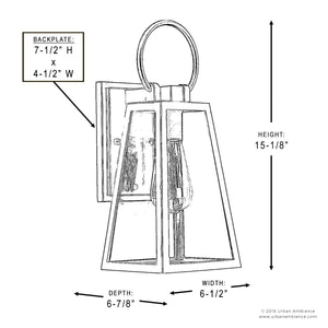 A beautiful lighting fixture, the Urban Ambiance UHP1002 Modern Farmhouse Outdoor Wall Light showcases luxury with its Olde Bronze Finish from the Vicenza Collection.