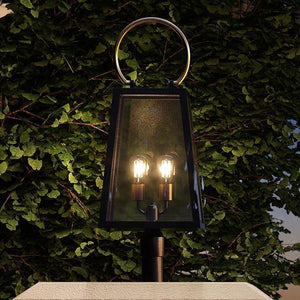 A beautiful UHP1004 Modern Farmhouse Outdoor Post/Pier Light, 27"H x 11.25"W, Olde Bronze Finish, Vicenza Collection by Urban Ambiance with