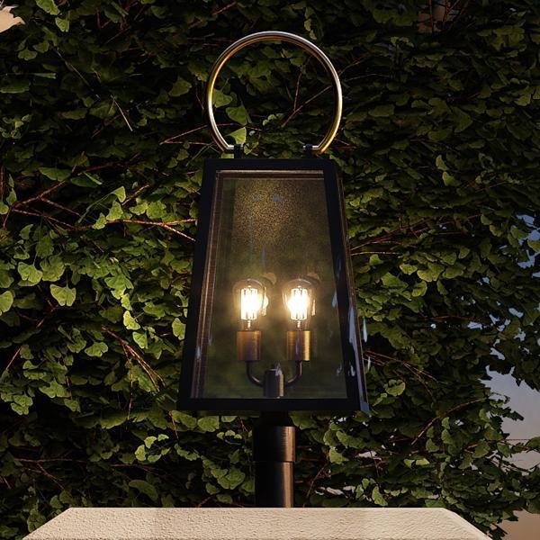 UHP1004 Modern Farmhouse Outdoor Post/Pier Light, 27"H x 11.25"W, Olde Bronze Finish, Vicenza Collection
