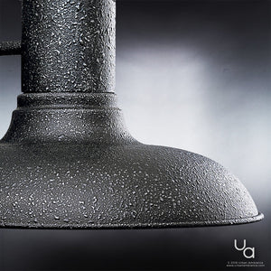 A beautiful lighting fixture from the Palermo Collection by Urban Ambiance with water droplets on it.