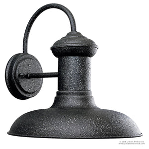 An Industrial Chic Outdoor Wall Light with an Olde Iron Finish from the Palermo Collection, made by Urban Ambiance.