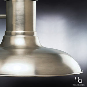 A beautiful stainless steel lighting fixture from the Palermo Collection by Urban Ambiance, featuring an aged nickel finish.