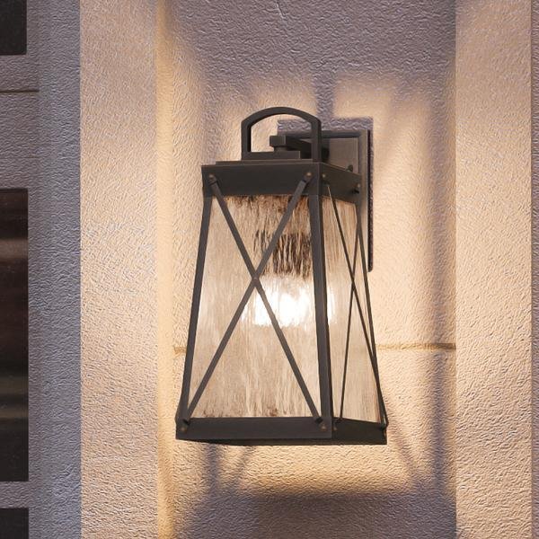 UHP1052 English Country Outdoor Wall Light, 15-3/4"H x 8-3/8"W, Olde Bronze Finish, Saint Paul Collection