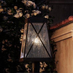 An Urban Ambiance UHP1056 English Tudor Outdoor Post/Pier Light, 21-3/4"H x 10-1/2"W, Olde Bronze lighting fixture from the