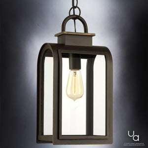 A beautiful Urban Ambiance UHP1104 Art Deco Deco Outdoor Pendant Light.