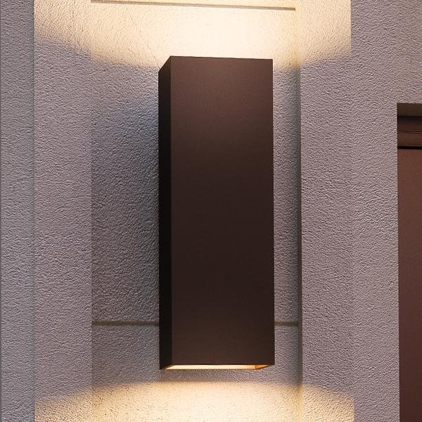 UHP1110 Minimalist Outdoor Wall Light, 18"H x 6"W, Olde Bronze Finish, Madrid Collection
