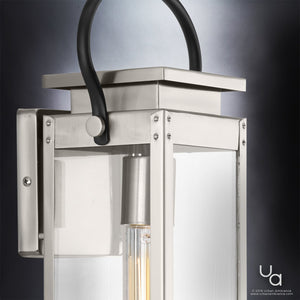 A unique UHP1130 Modern Farmhouse outdoor wall light with a glass shade from Urban Ambiance.