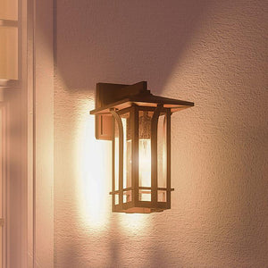 A unique UHP1152 Craftsman Outdoor Wall Light with a light on it.