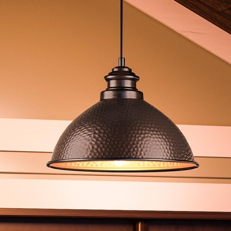 UHP1170 Hammered Outdoor Pendant Light, 8