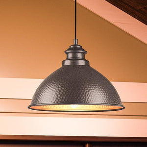 Urban Ambiance UHP1172 Hammered Outdoor Pendant Light, 8" x 12", Aged Pewter Finish, Firenze Collection - Unique outdoor lamp.