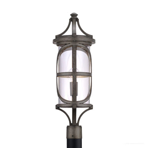 A unique lighting fixture from the Brussels Collection, the Urban Ambiance UHP1181 Rustic Outdoor Post / Pier Light features a gorgeous aged pewter finish and clear glass shade.