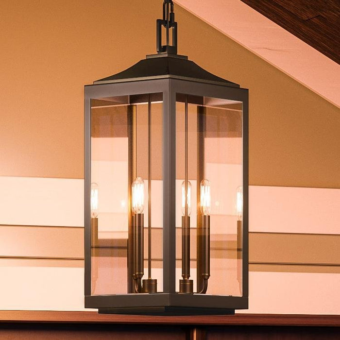 UHP1191 Colonial Outdoor Pendant Light, 23-3/4" x 9-1/2", Olde Bronze Finish, Calderdale Collection