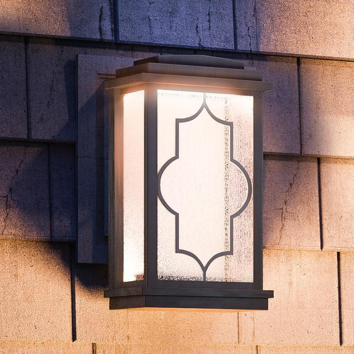 UHP1200 Contemporary Outdoor Wall Light, 12-1/2" x 6-3/4", Bronze Finish, Luton Collection
