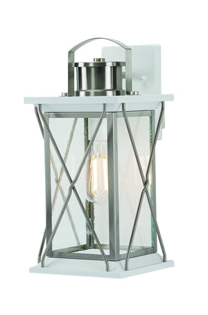 A beautiful Colonial Outdoor Wall Light in a unique Stainless Steel Finish from the Luxury Longmont Collection by Urban Ambiance.