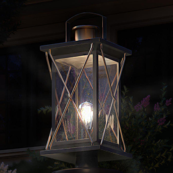 UHP1230 Colonial Outdoor Post/Pier Light, 20"H x 9"W, Olde Bronze Finish, Longmont Collection