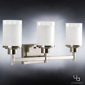 UHP2012 Contemporary Bathroom Vanity Lights with beautiful white shades.
