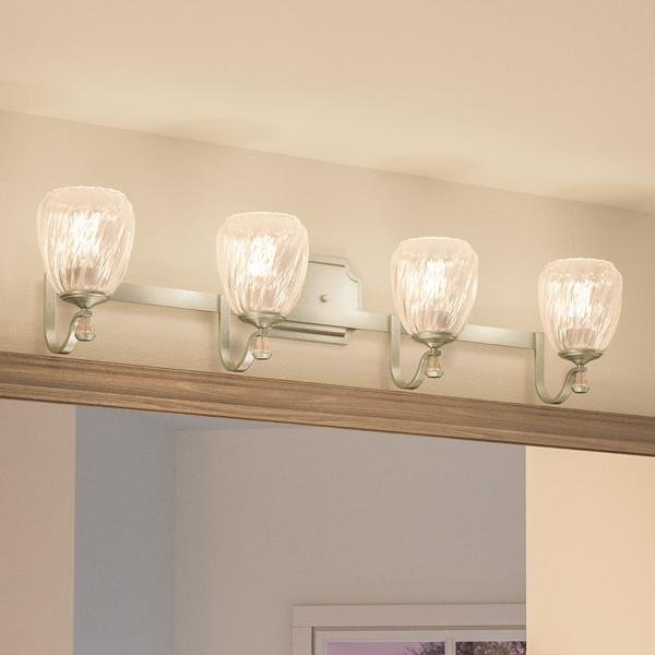 UHP2034 Crystal Bathroom Vanity Light, 7.5"H x 32"W, Antique Silver Finish, Ravenna Collection