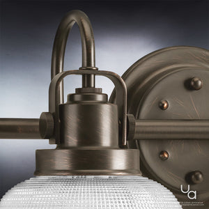 An UHP2041 Industrial Chic Bath Fixture with a Fashion Bronze Finish, Harlow Collection by Urban Ambiance.