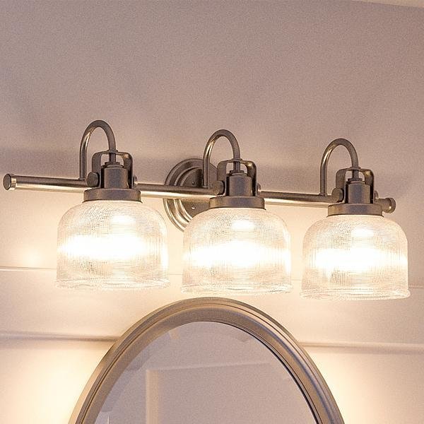 UHP2045 Industrial Chic Bath Fixture, 8-3/4"H x 26-1/4"W, Aged Nickel Finish, Harlow Collection