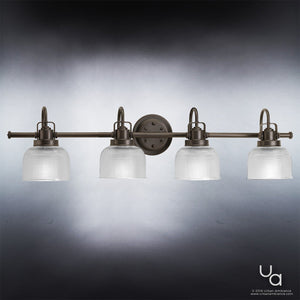 Four unique UHP2047 luxury bath fixtures with fashion bronze finish, Harlowe Collection.