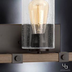 A gorgeous lighting fixture, the Urban Ambiance UHP2081, adds a touch of luxury to your bathroom with its vintage design and Olde Bronze finish.