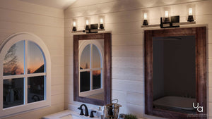 An Urban Ambiance bathroom with two UHP2081 Vintage Bath Fixtures, 8