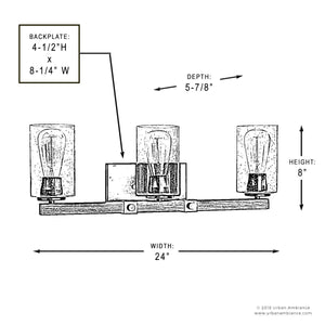 A beautiful drawing of a unique UHP2081 Vintage Bath Fixture, 8