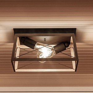A gorgeous lighting fixture from the Berkeley Collection - An Urban Ambiance UHP2120 Industrial Chic Flush-Mount Ceiling Fixture, 6