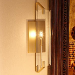 A beautiful UHP2138 Contemporary Bath / Wall Light, 19.75"H x 4.5"W, Brushed Bronze Finish, Sevilla Collection by Urban Ambiance