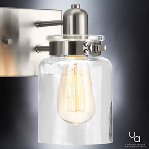 An UHP2140 Modern Farmhouse lighting fixture with a unique glass jar.