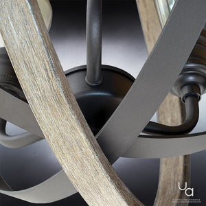 A unique lighting fixture, the UHP2210 Vintage Chandelier boasts a gorgeous charcoal finish and belongs to the Anchorage Collection by Urban Ambiance.
