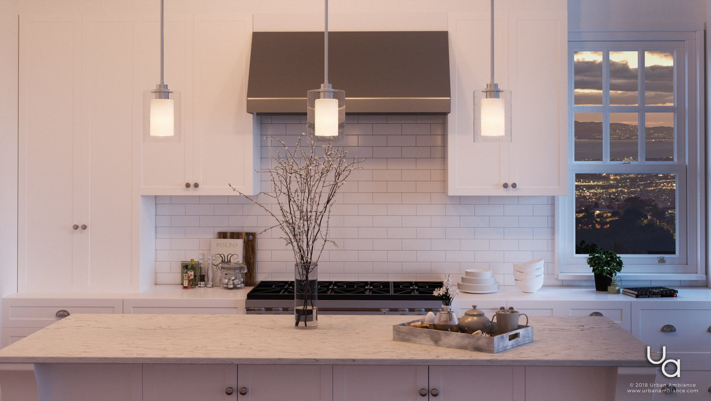 Urban Ambiance Luxury Modern Pendant 11''H X 5''W, Midnight Black Finish Broome Collection Uhp4111