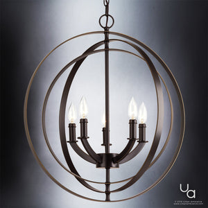 A beautiful UHP2327 Industrial Chic Chandelier, 24-3/8