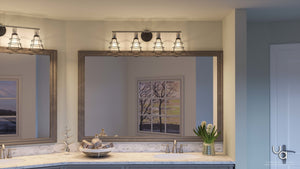 An Urban Ambiance bathroom with two UHP2422 Vintage Bathroom Vanity Lights, 11