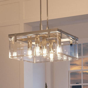 A beautiful Modern Farmhouse Square Chandelier, 13-3/4